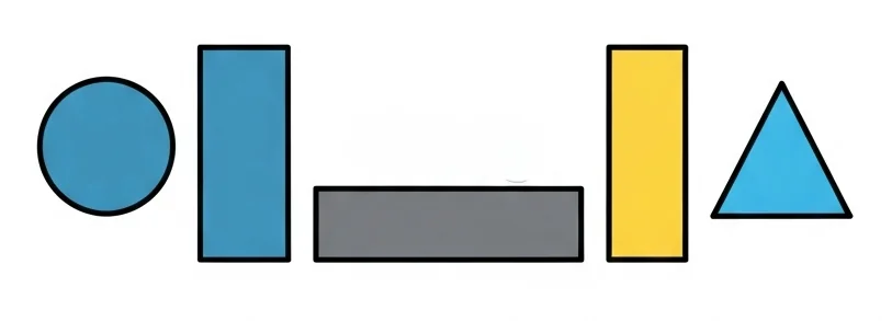 Python 列表 Python list data structure visualized with colorful items in a row, showing different data types like numbers, strings, and booleans